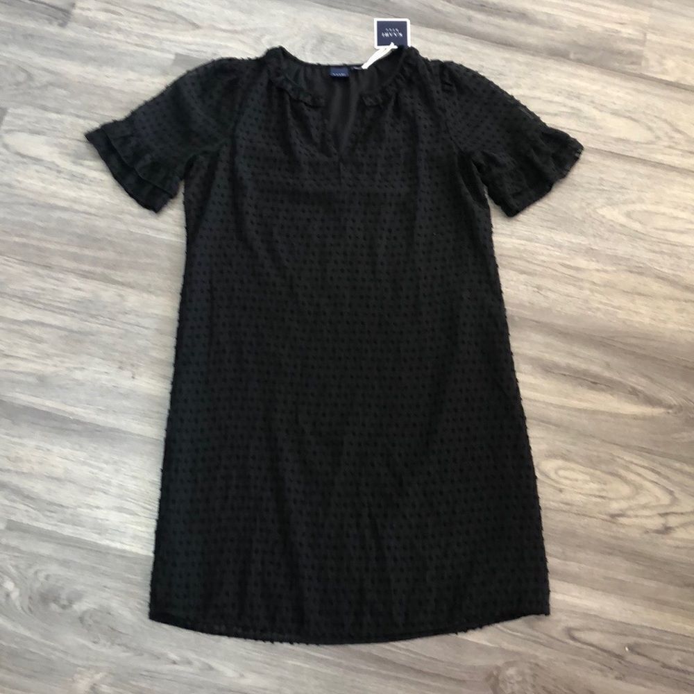 Black Dotted Swiss Dress NWT